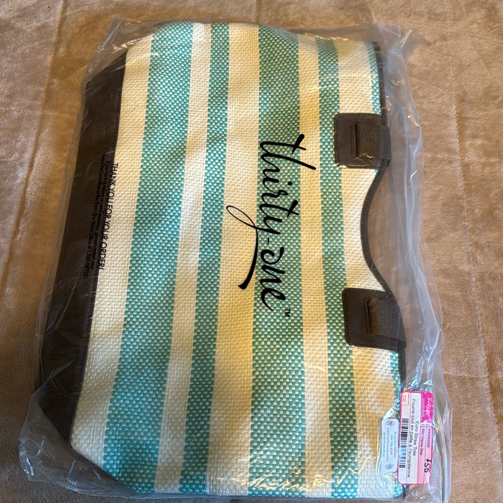 Thirty-One Euro Straw Tote